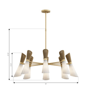 Minka-Lavery - 14266-732 - Eight Light Chandelier - Vantrel - Legacy Brass