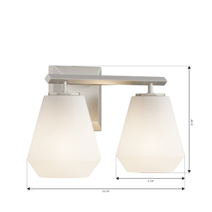 Minka-Lavery - 14372-84 - Two Light Vanity - Siena - Brushed Nickel
