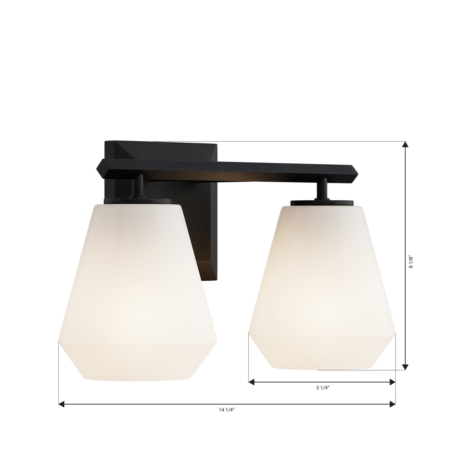 Minka-Lavery - 14372-899 - Two Light Vanity - Siena - Dark Matte Black