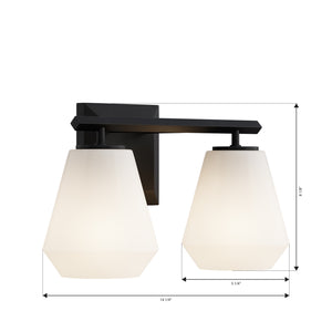 Minka-Lavery - 14372-899 - Two Light Vanity - Siena - Dark Matte Black