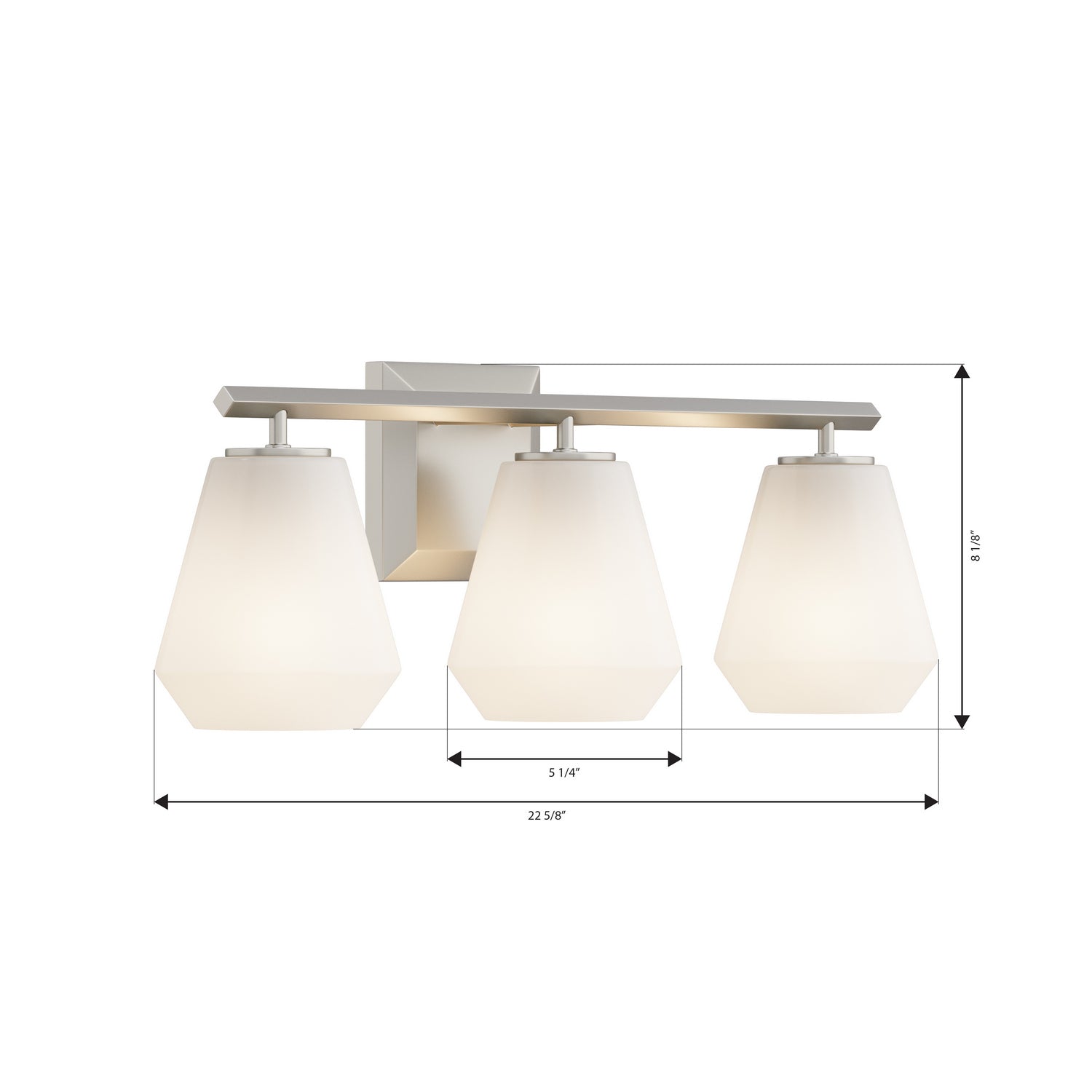 Minka-Lavery - 14373-84 - Three Light Vanity - Siena - Brushed Nickel
