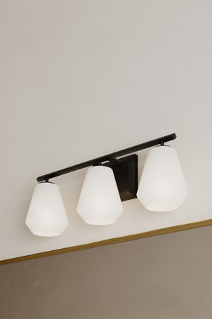 Minka-Lavery - 14373-899 - Three Light Vanity - Siena - Dark Matte Black
