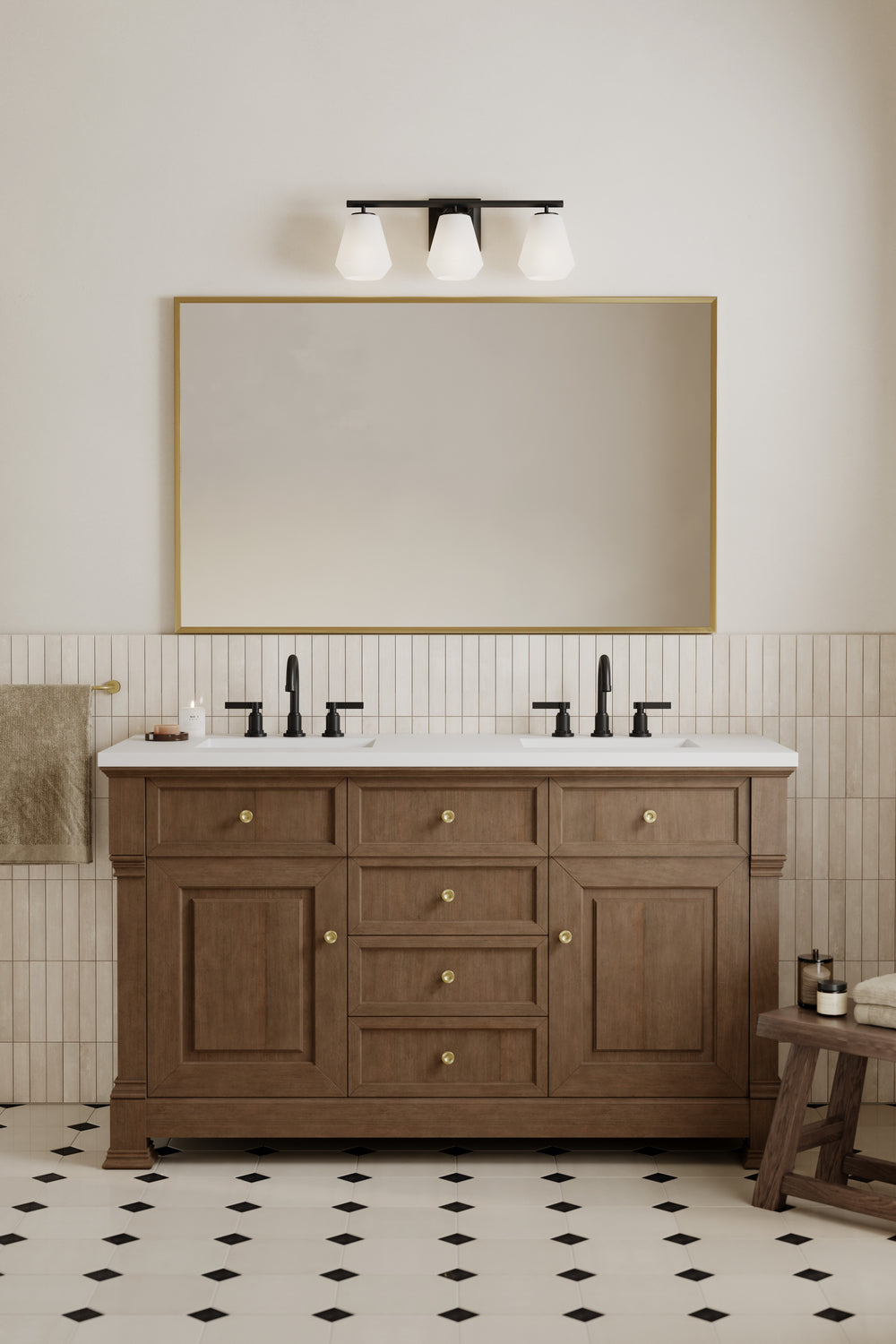 Minka-Lavery - 14373-899 - Three Light Vanity - Siena - Dark Matte Black