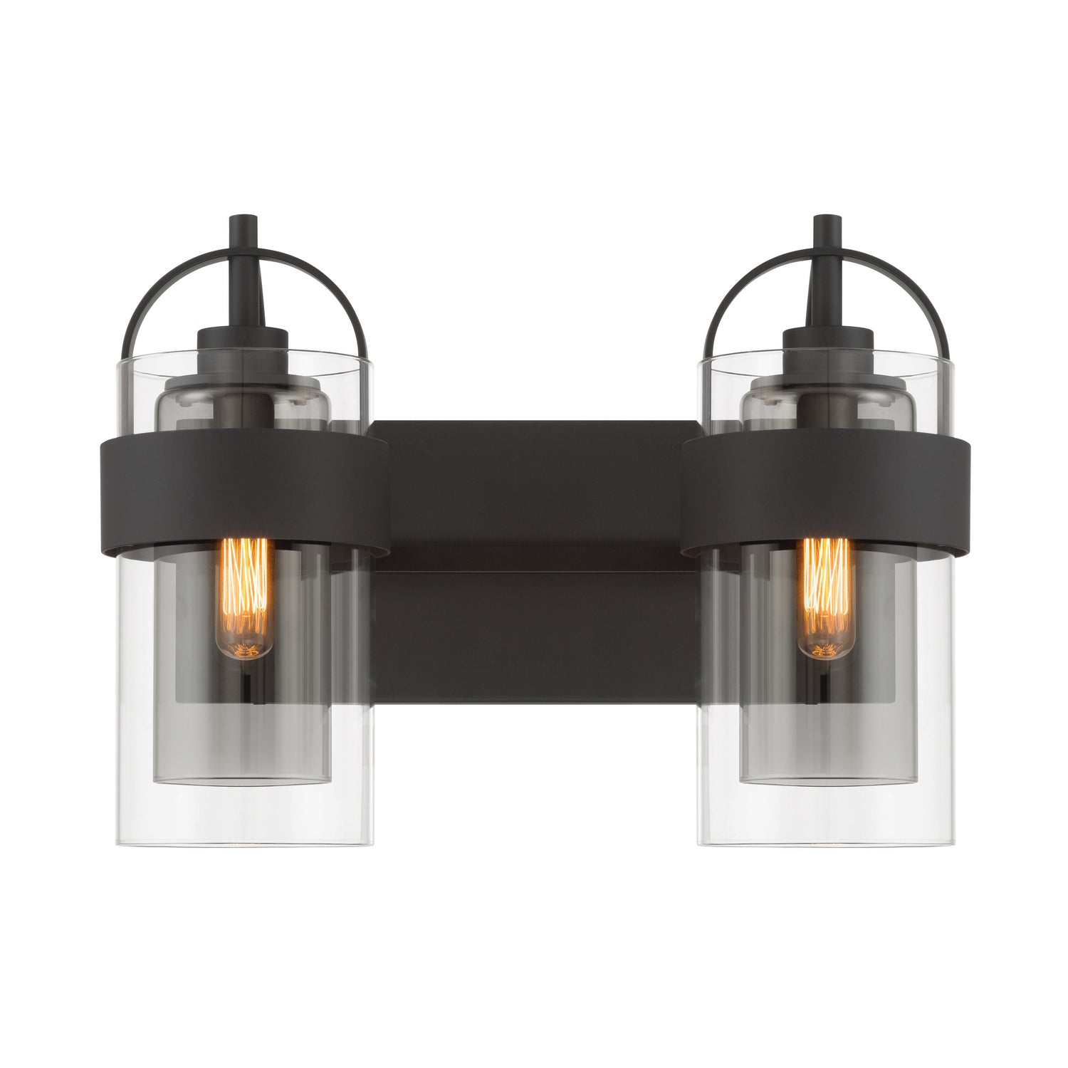 Minka-Lavery - 1912-899 - Two Light Vanity - Ravik - Dark Matte Black