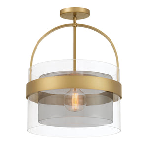 Minka-Lavery - 1916-732 - One Light Convertible Pendant/Semi-Flush Mount - Ravik - Legacy Brass