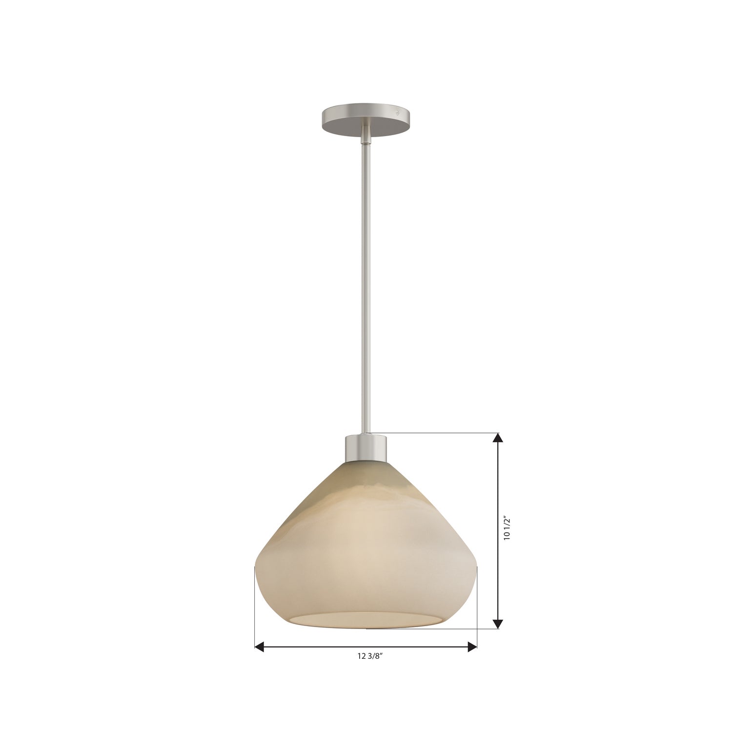 Minka-Lavery - 19416-84 - One Light Pendant - Elaris - Brushed Nickel