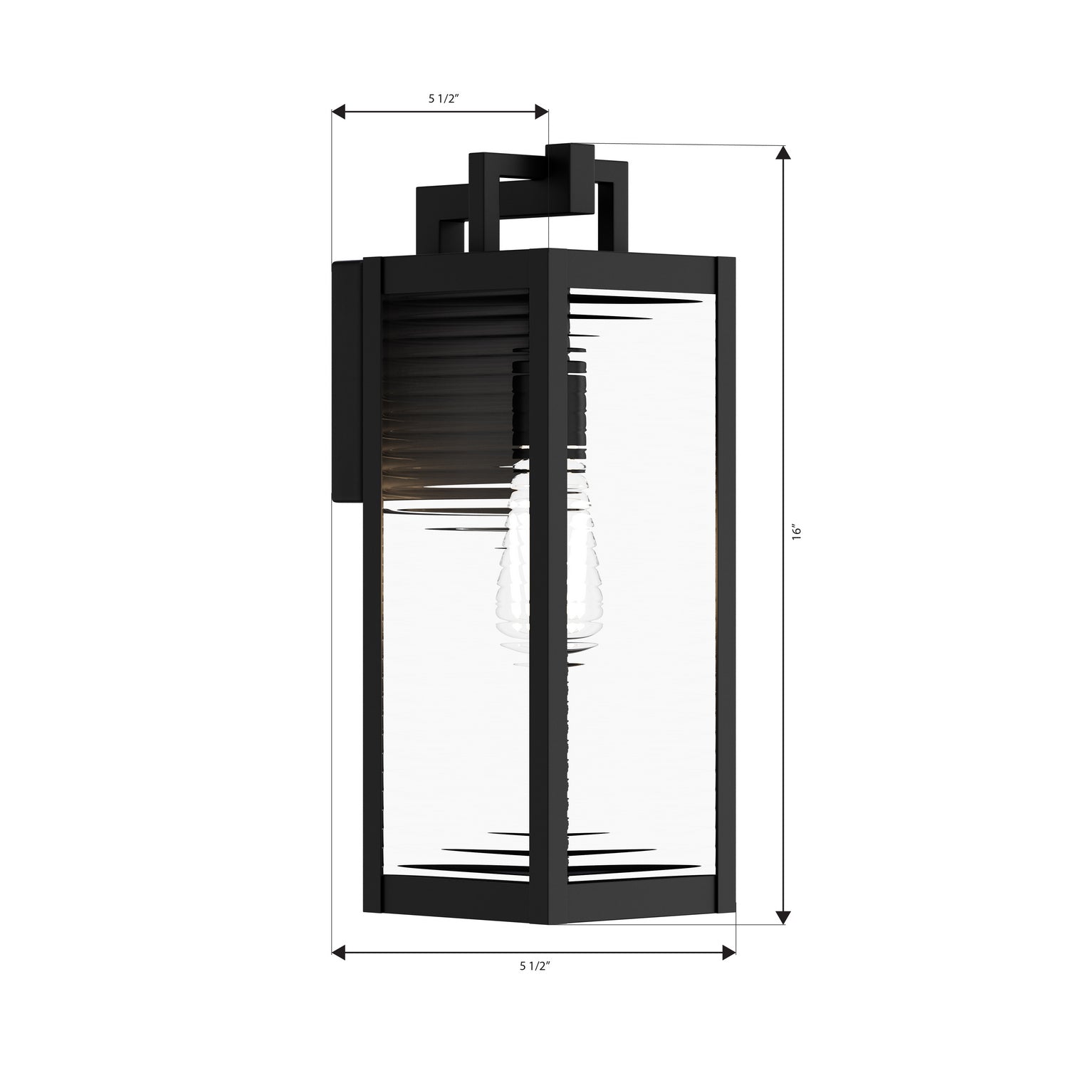 Minka-Lavery - 78201-899 - One Light Outdoor Wall Sconce - Edgewood - Dark Matte Black