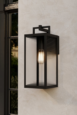Minka-Lavery - 78202-899 - One Light Outdoor Wall Sconce - Edgewood - Dark Matte Black