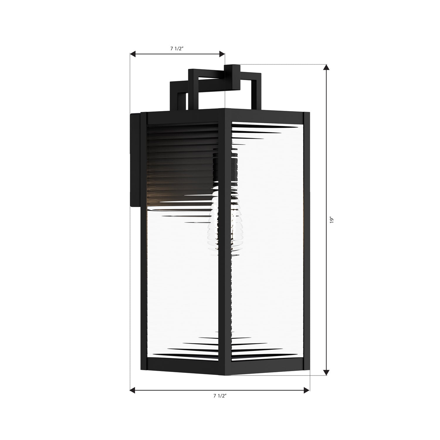 Minka-Lavery - 78202-899 - One Light Outdoor Wall Sconce - Edgewood - Dark Matte Black