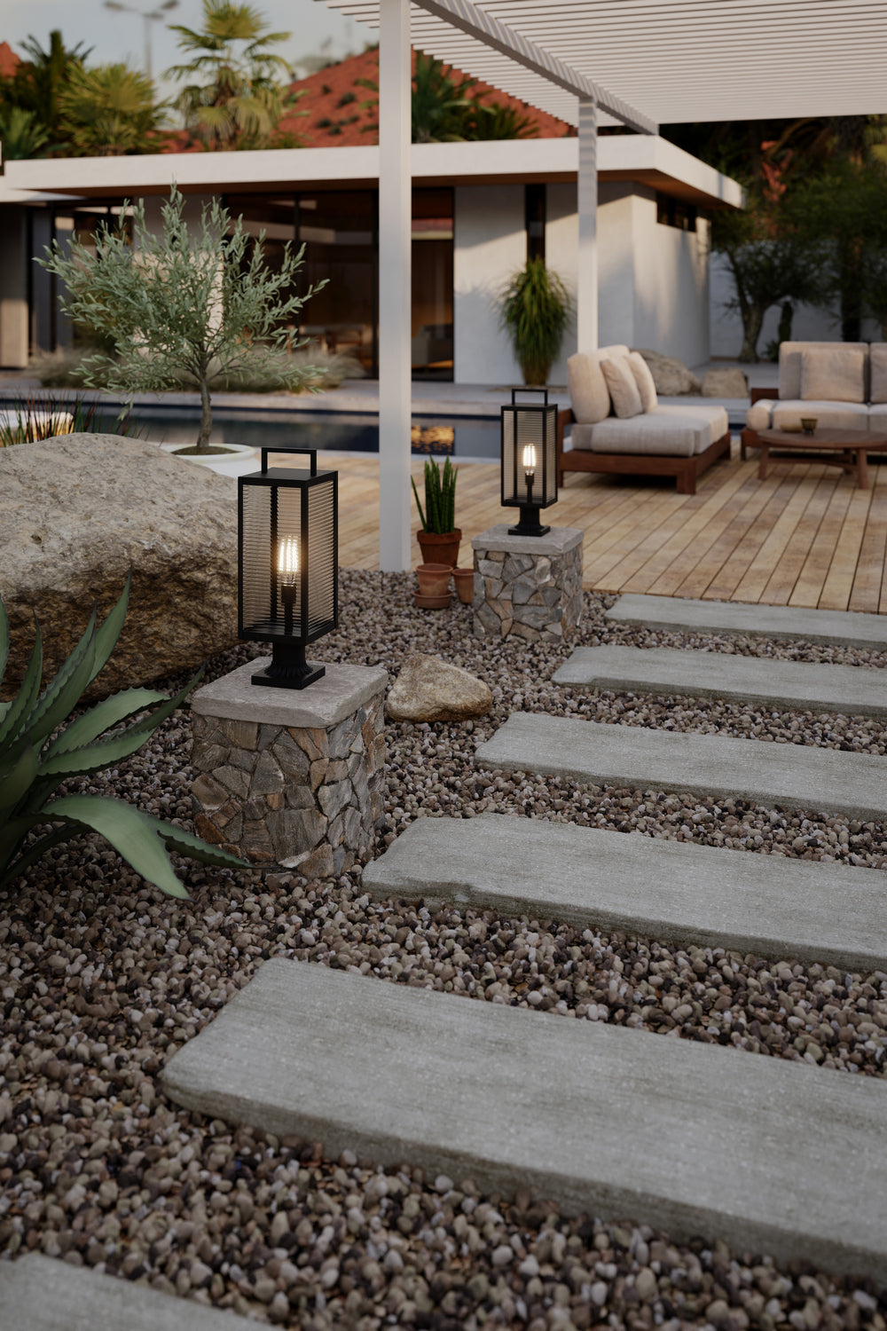 Minka-Lavery - 78206-899 - One Light Outdoor Post Mount - Edgewood - Dark Matte Black