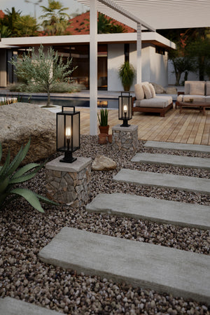 Minka-Lavery - 78206-899 - One Light Outdoor Post Mount - Edgewood - Dark Matte Black