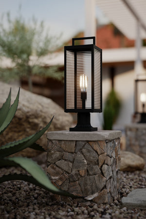Minka-Lavery - 78206-899 - One Light Outdoor Post Mount - Edgewood - Dark Matte Black