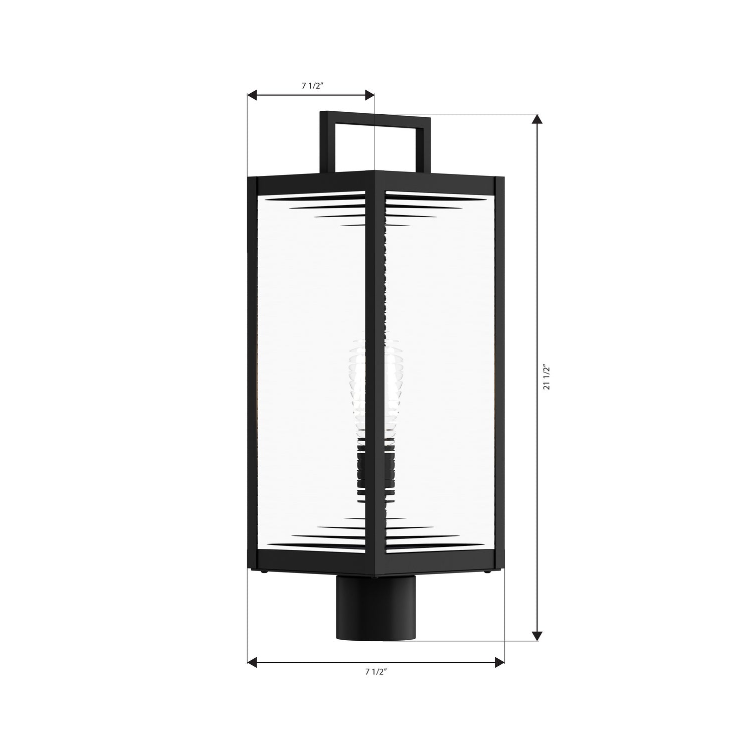 Minka-Lavery - 78206-899 - One Light Outdoor Post Mount - Edgewood - Dark Matte Black