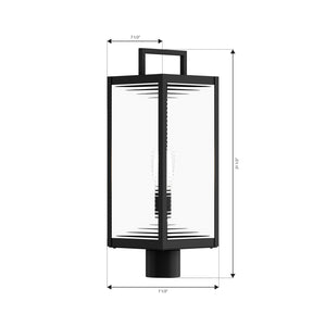 Minka-Lavery - 78206-899 - One Light Outdoor Post Mount - Edgewood - Dark Matte Black