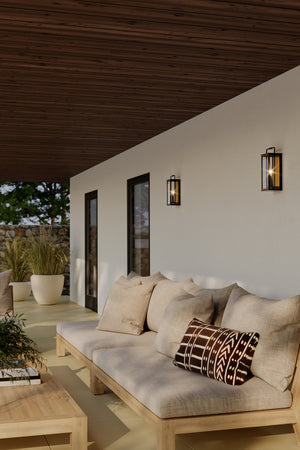 Minka-Lavery - 78501-877 - One Light Outdoor Wall Sconce - Aberdeen - Sand Coal Black