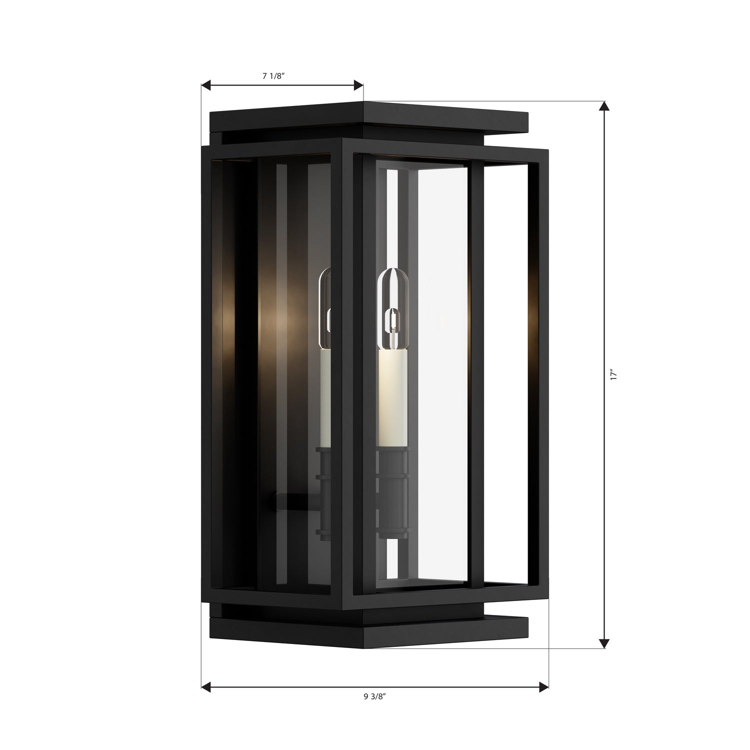 Minka-Lavery - 78603-899 - Two Light Outdoor Wall Sconce - Stratford - Dark Matte Black