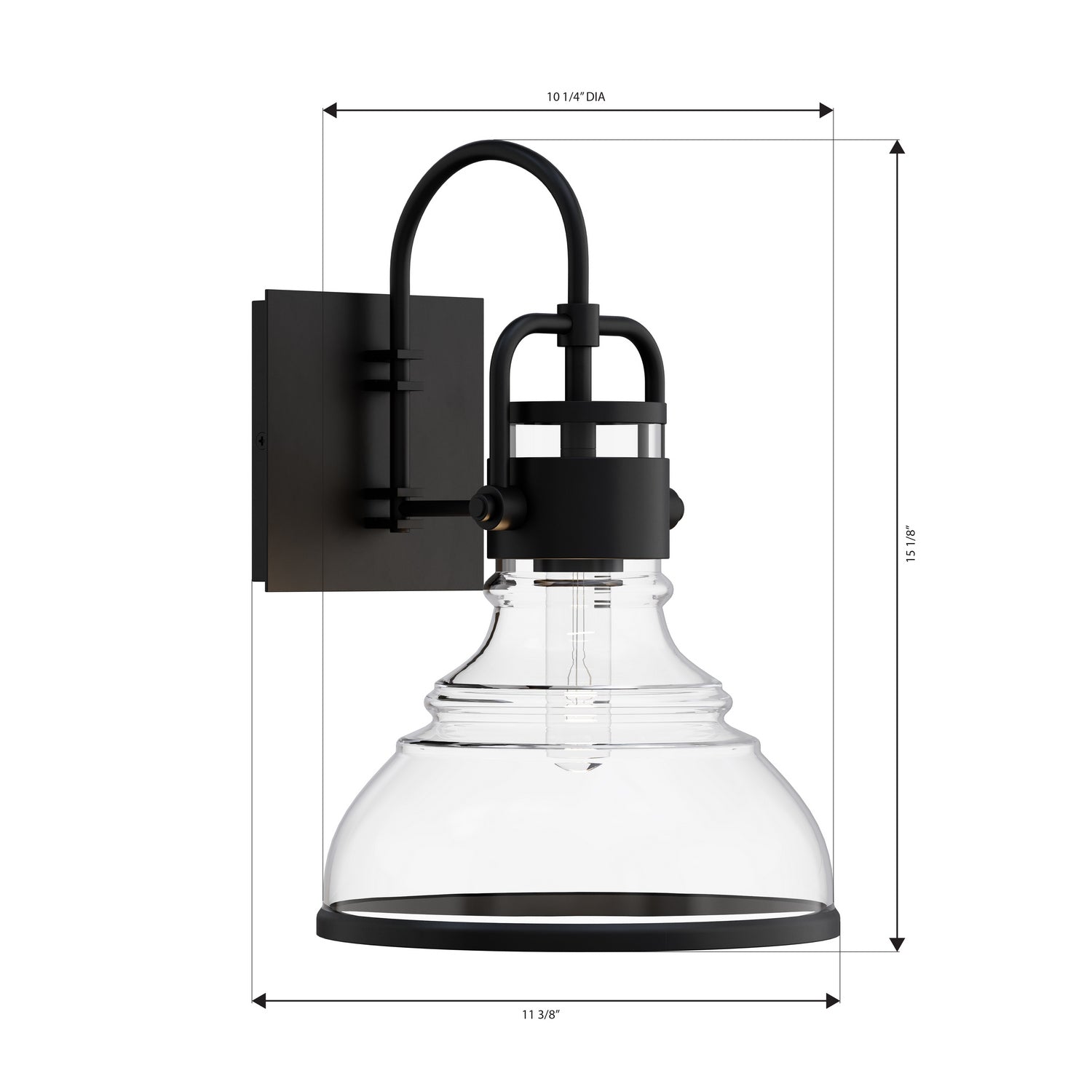 Minka-Lavery - 78700-899 - One Light Outdoor Wall Sconce - Calen - Dark Matte Black