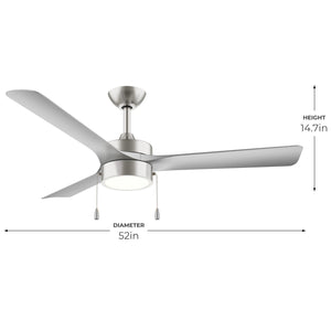 Progress Lighting - P250122-009-30 - 52" Ceiling Fan - Axion I - Brushed Nickel