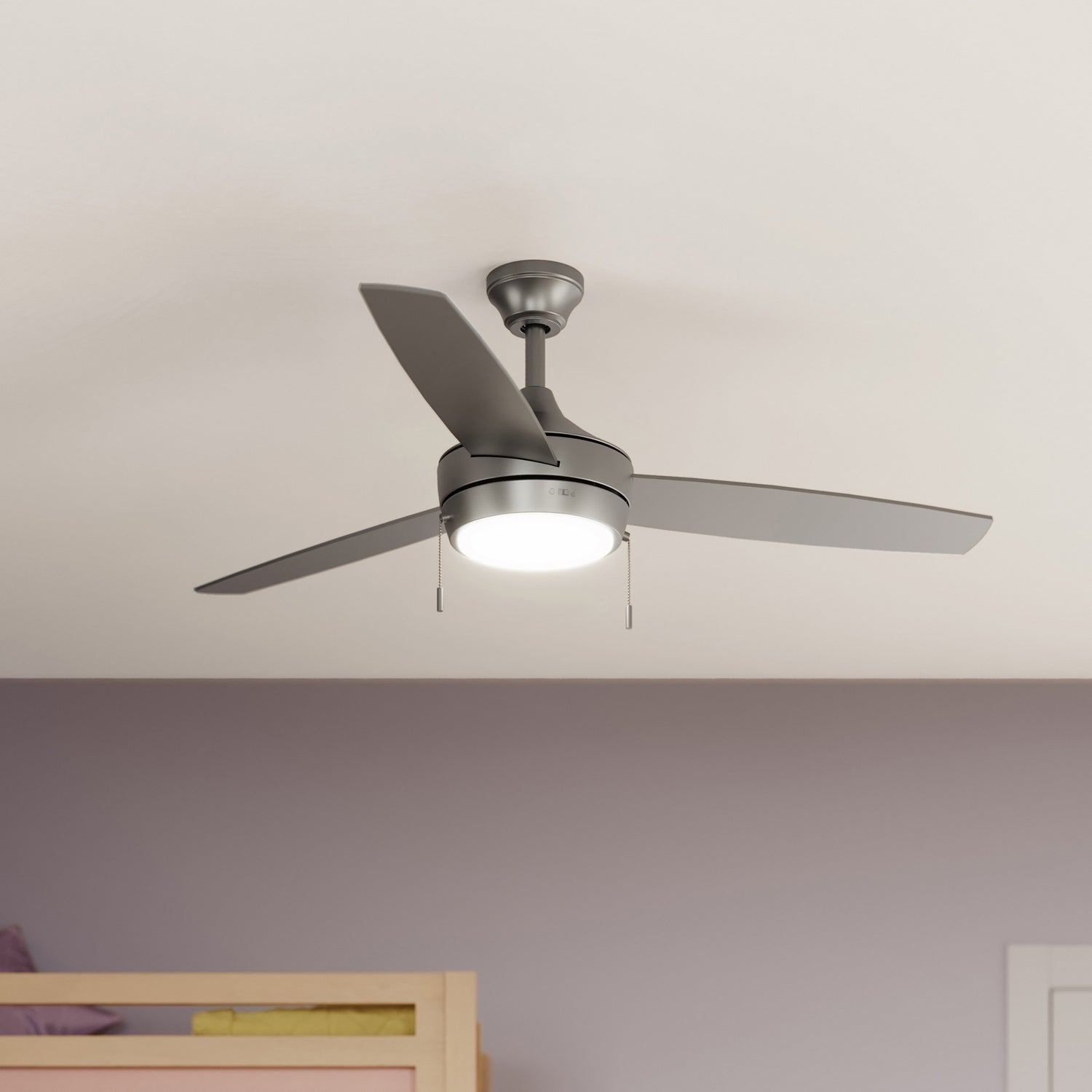 Progress Lighting - P250124-009-30 - 52" Ceiling Fan - Nolyn - Brushed Nickel