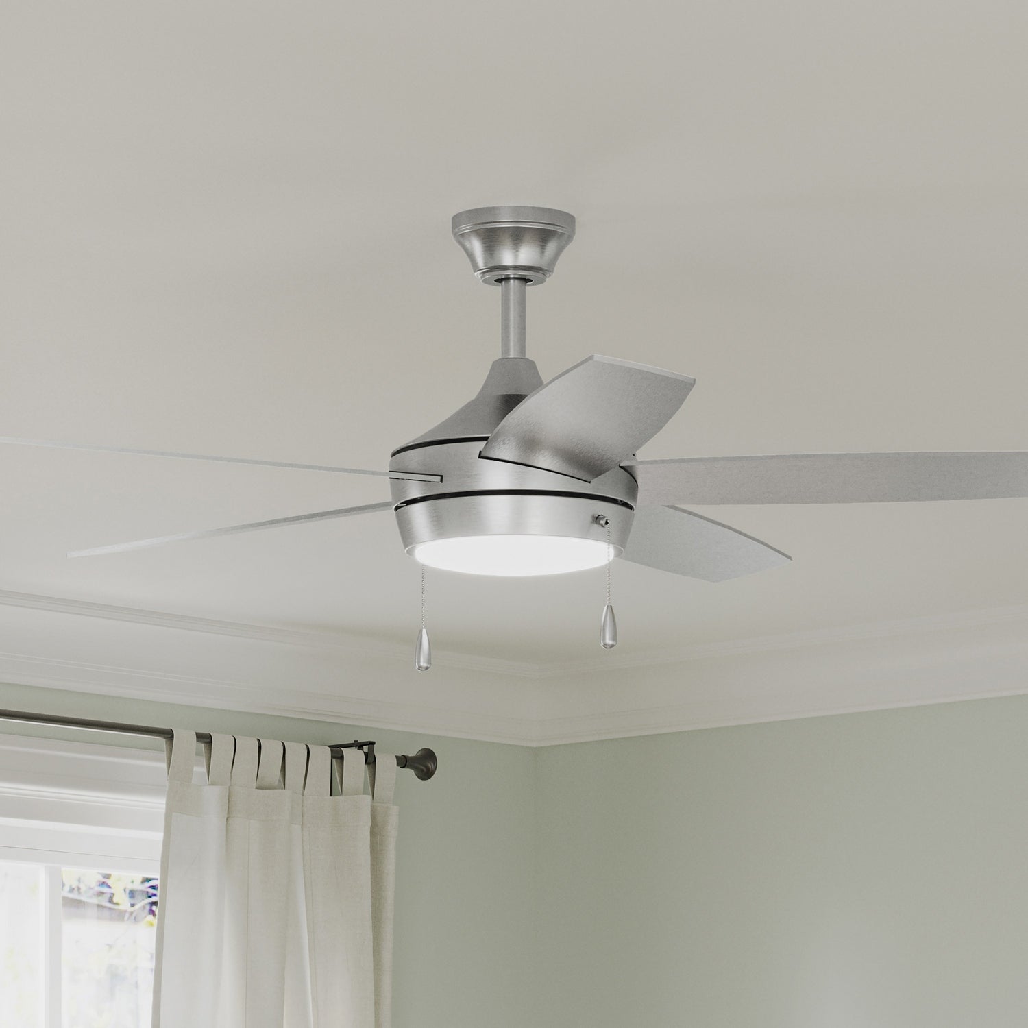 Progress Lighting - P250125-009-30 - 52" Ceiling Fan - Nolyn V - Brushed Nickel