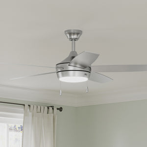 Progress Lighting - P250125-009-30 - 52" Ceiling Fan - Nolyn V - Brushed Nickel