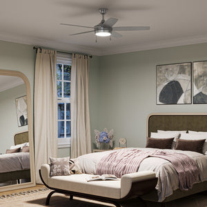 Progress Lighting - P250125-009-30 - 52" Ceiling Fan - Nolyn V - Brushed Nickel