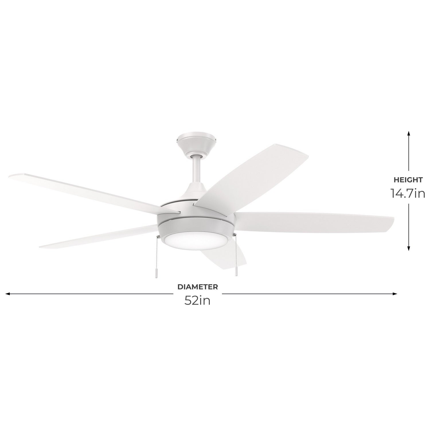 Progress Lighting - P250125-28M-30 - 52" Ceiling Fan - Nolyn V - Matte White