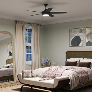 Progress Lighting - P250125-31M-30 - 52" Ceiling Fan - Nolyn V - Matte Black