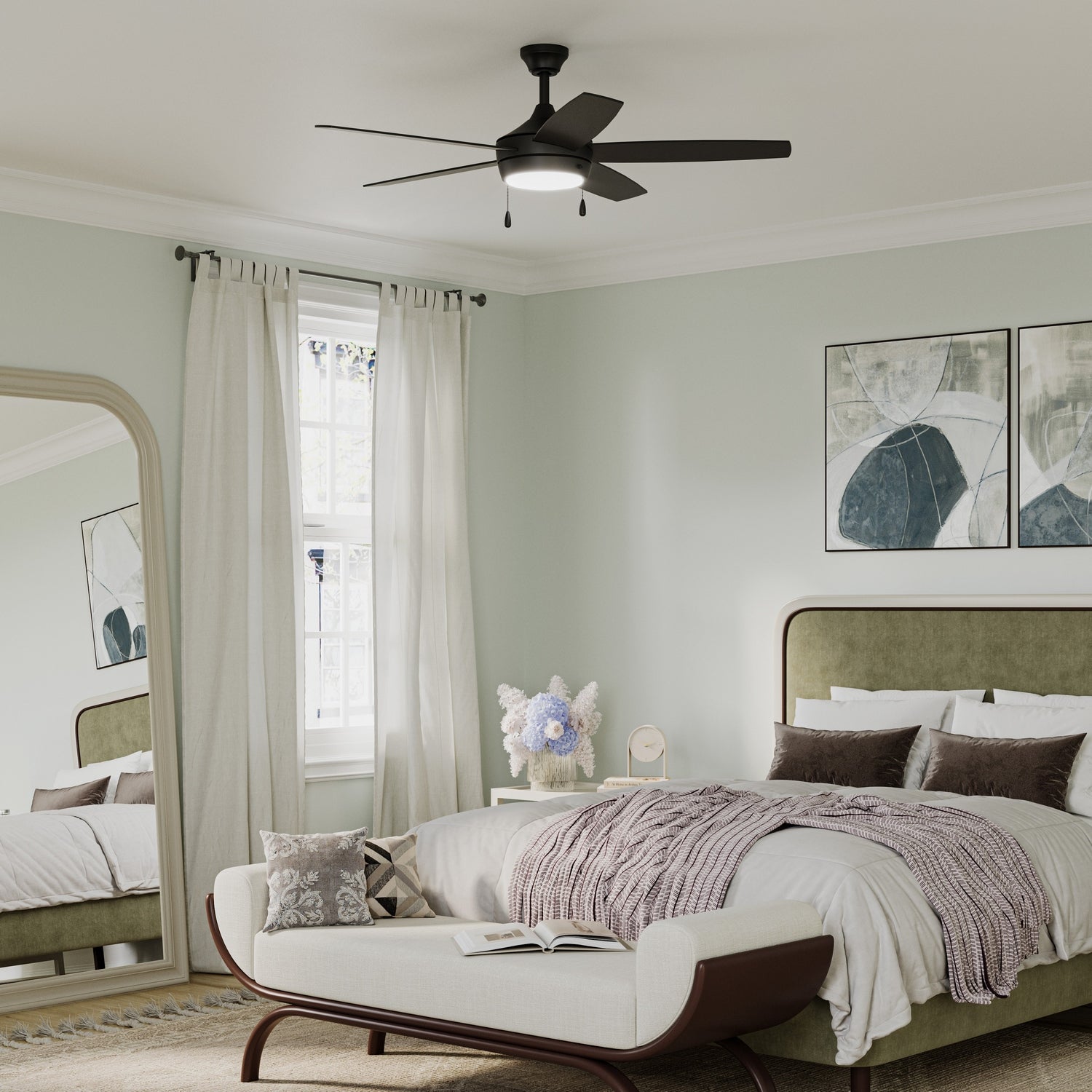 Progress Lighting - P250125-31M-30 - 52" Ceiling Fan - Nolyn V - Matte Black