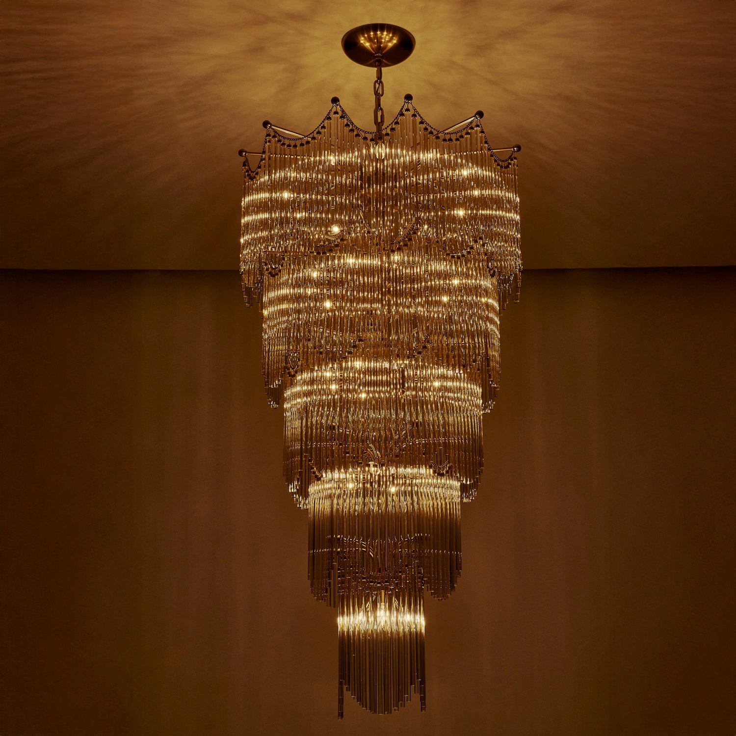 Kalco - 527751VGB - 40 Light Chandelier - Adorn - Vintage Brass