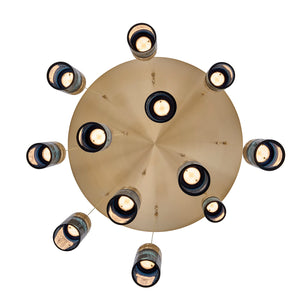 Kalco - 524952WB - LED Chandelier - Kiriko - Winter Brass