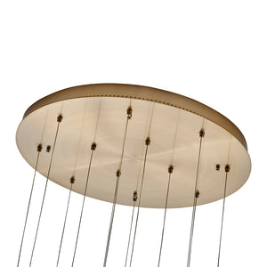 Kalco - 524952WB - LED Chandelier - Kiriko - Winter Brass