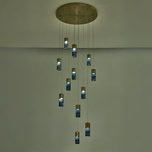 Kalco - 524952WB - LED Chandelier - Kiriko - Winter Brass