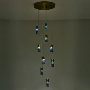 Kalco - 524951WB - LED Chandelier - Kiriko - Winter Brass