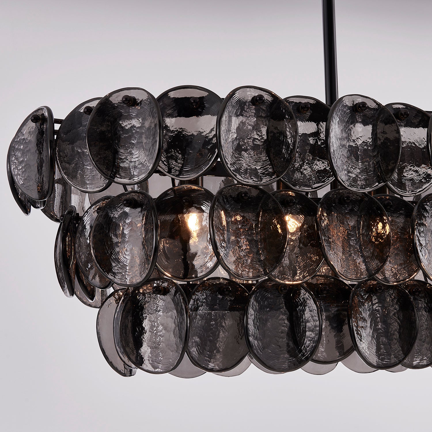 Kalco - 524661BN - Nine Light Linear Pendant - Uroko - Black Nickel