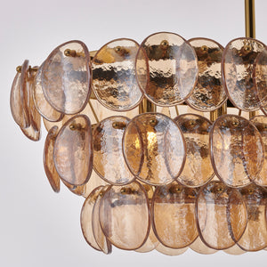 Kalco - 524661PWB - Nine Light Linear Pendant - Uroko - Polished Winter Brass