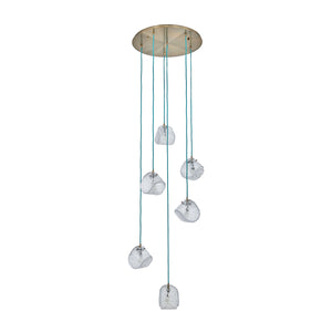 Kalco - 529552WB - Six Light Chandelier - Pallina - Winter Brass