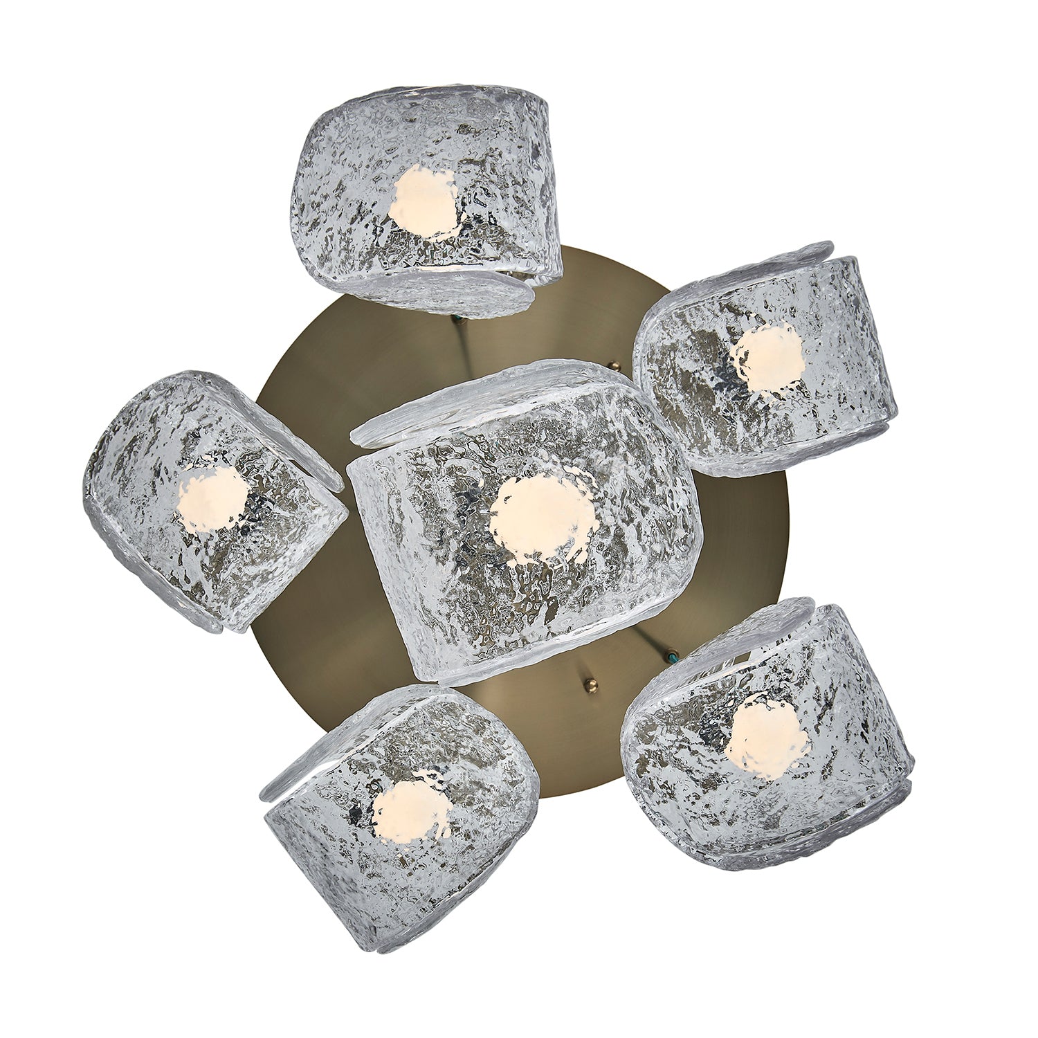 Kalco - 529552WB - Six Light Chandelier - Pallina - Winter Brass