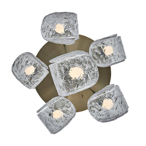 Kalco - 529552WB - Six Light Chandelier - Pallina - Winter Brass