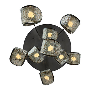Kalco - 529553SBN - Nine Light Chandelier - Pallina - Satin Black Nickel