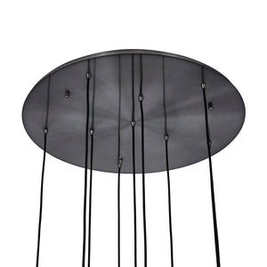 Kalco - 529553SBN - Nine Light Chandelier - Pallina - Satin Black Nickel