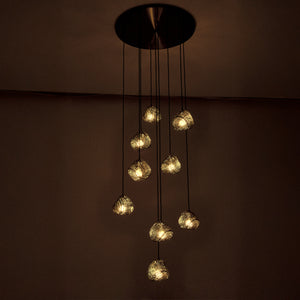 Kalco - 529553SBN - Nine Light Chandelier - Pallina - Satin Black Nickel
