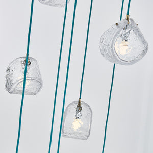 Kalco - 529553WB - Nine Light Chandelier - Pallina - Winter Brass