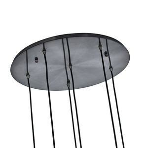 Kalco - 529552SBN - Six Light Chandelier - Pallina - Satin Black Nickel