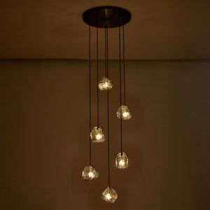 Kalco - 529552SBN - Six Light Chandelier - Pallina - Satin Black Nickel