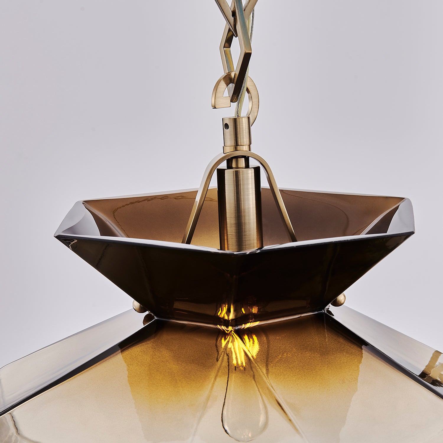 Kalco - 528351WB - Three Light Chandelier - Bolsa - Winter Brass