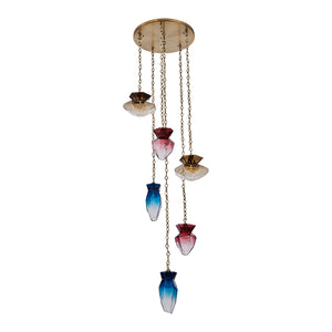 Kalco - 528352WB - Six Light Chandelier - Bolsa - Winter Brass