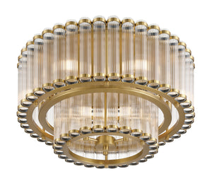 Eurofase - 49169-010 - Nine Light Flush Mount - Glasbury - Gold