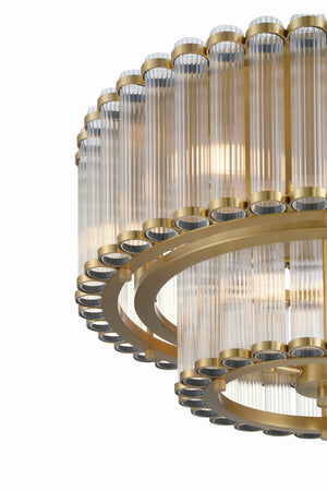 Eurofase - 49169-010 - Nine Light Flush Mount - Glasbury - Gold