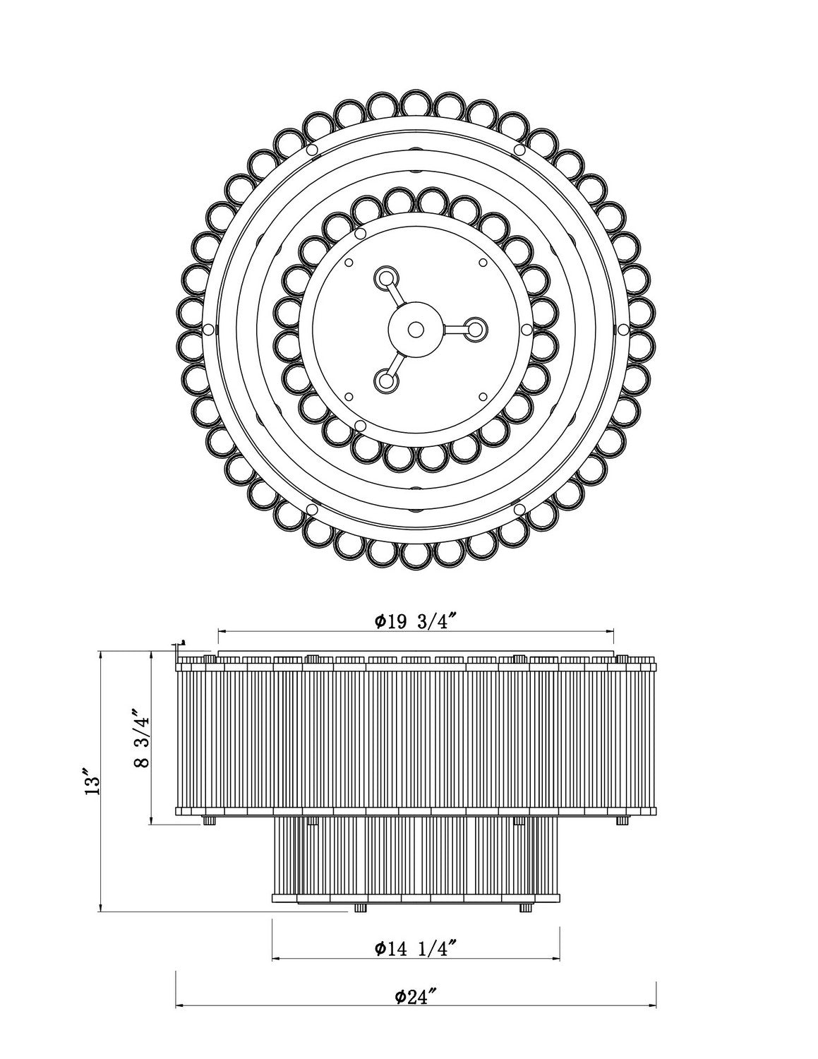 Eurofase - 49169-027 - Nine Light Flush Mount - Glasbury - Polished Nickel